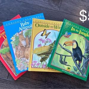 ๐ธ5/$25 Set of 4 curious creatures childrenโs books